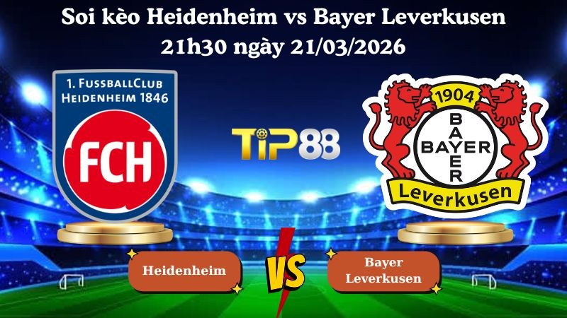 TIP88 Nhận định soi kèo Heidenheim vs Bayer Leverkusen 21h30 ngày 21/03/2026 - Bundesliga
